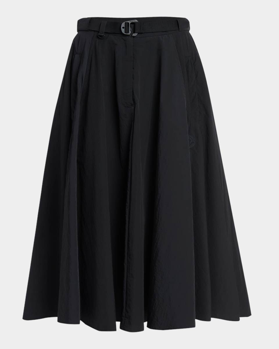 Nylon Midi Skirt